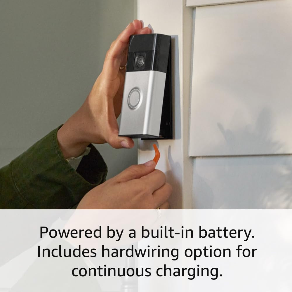 Battery Doorbell, Head-To-Toe Video, Live View with Two-Way Talk, and Motion Detection & Alerts (2024 Release), Venetian Bronze