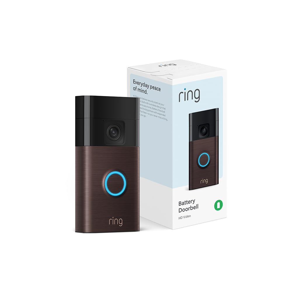 Battery Doorbell, Head-To-Toe Video, Live View with Two-Way Talk, and Motion Detection & Alerts (2024 Release), Venetian Bronze