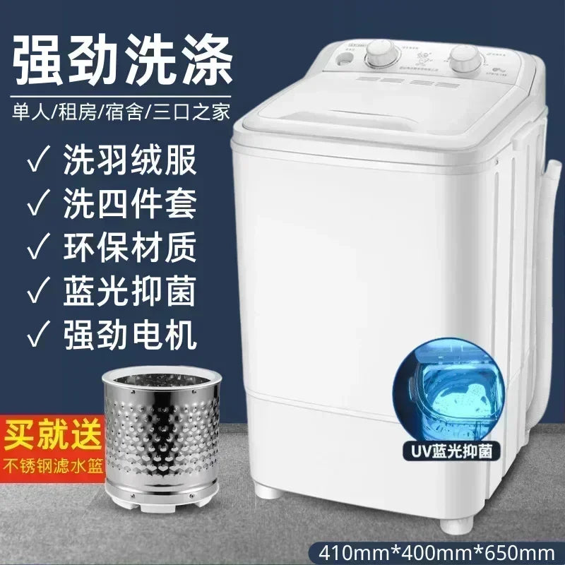 Large Capacity Washing Machine Household Dormitory Single Cylinder Semi-Automatic Small Mini Washing Machine