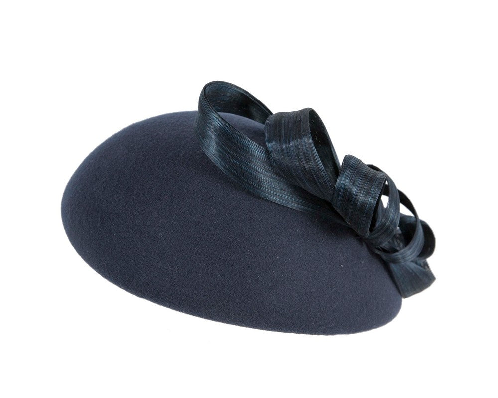 Stylish navy felt beret hat by Fillies Collection-5