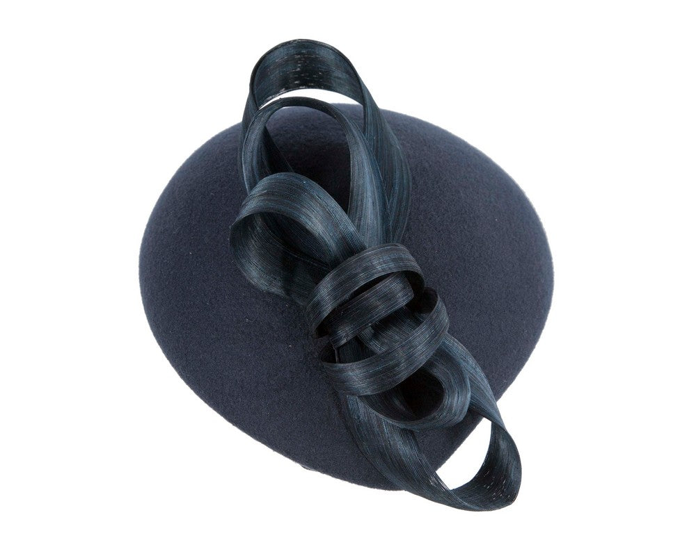 Stylish navy felt beret hat by Fillies Collection-3