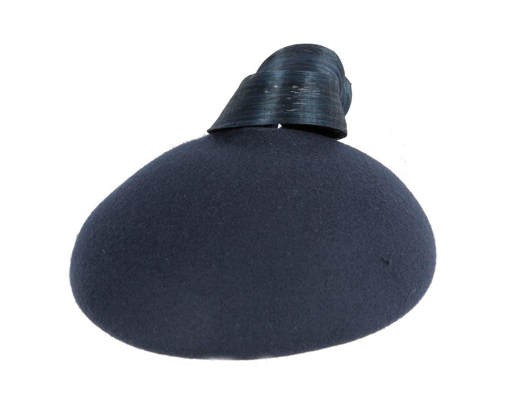 Stylish navy felt beret hat by Fillies Collection-2