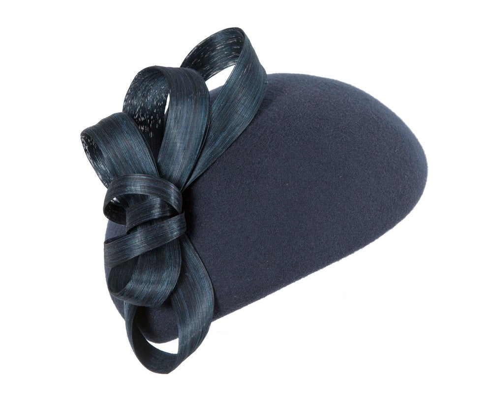 Stylish navy felt beret hat by Fillies Collection-1